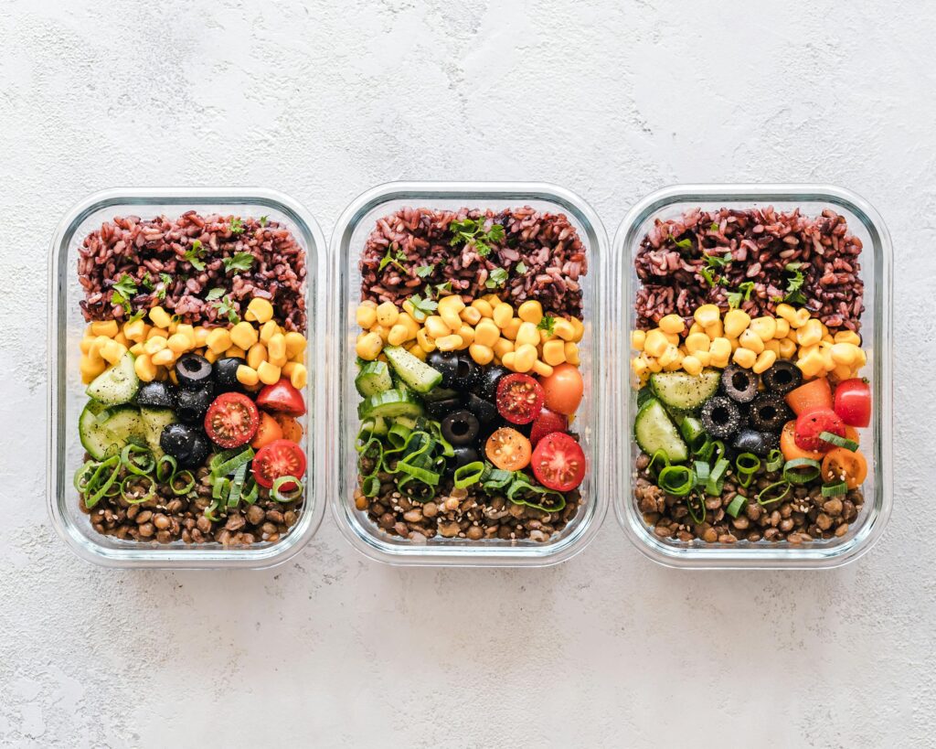 Plano alimentar individualizado com alimentos frescos