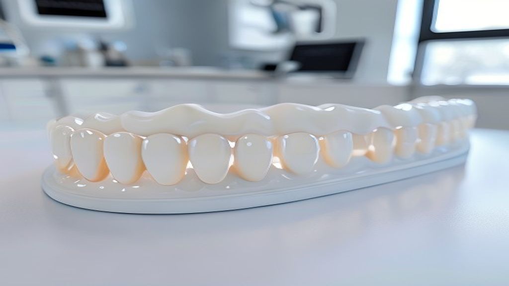 Goteira oclusal personalizada para tratamento do bruxismo nocturno — Instituto Médico e Dentário, Paços de Ferreira